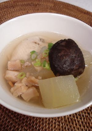 圧力鍋で♬乾物いろいろ冬瓜スープ-レシピのメイン写真