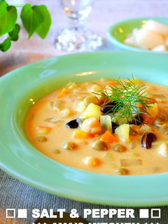 *ミックスベジタブル&豆★カレースープ*-レシピのメイン写真