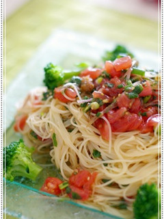 トマトとみょうがの冷製パスタ☆-レシピのメイン写真