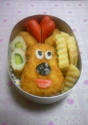 キャラ弁☆名犬チーズのコロッケお弁当-レシピのメイン写真