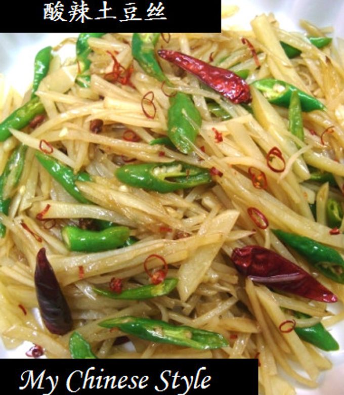 中華街のおつまみ・酸っぱ辛いジャガイモ by kajinのだんな