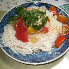 トマト香味そうめん-レシピのメイン写真