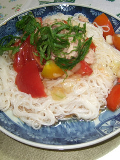 トマト香味そうめん-レシピのメイン写真