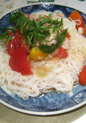 トマト香味そうめん-レシピのメイン写真