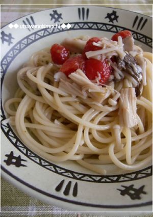 柚子胡椒風味★トマトとキノコの冷製パスタ-レシピのメイン写真