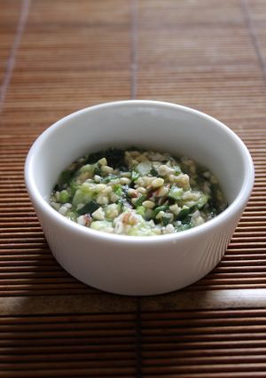 離乳食後期 納豆とキュウリのねばねば和え-レシピのメイン写真