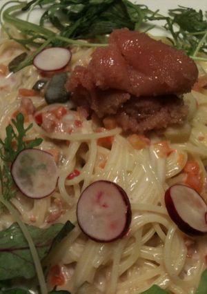サーモンソースとたらこの冷製パスタ-レシピのメイン写真