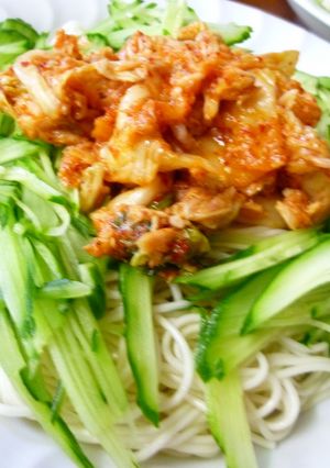 夏バテ知らずの”キムツナそうめん”-レシピのメイン写真