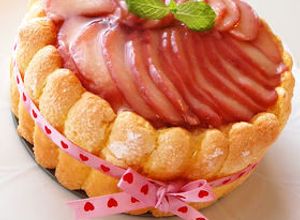 桃のババロアシャルロットケーキ♪-レシピのメイン写真