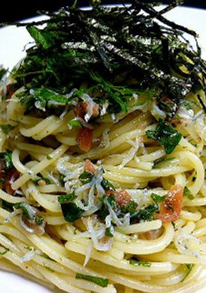 簡単☆梅しそおじゃこの冷製スパゲティ-レシピのメイン写真