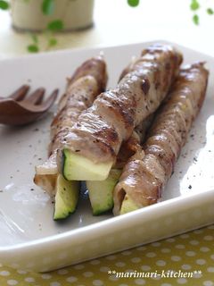 ズッキーニの豚バラ巻き-レシピのメイン写真