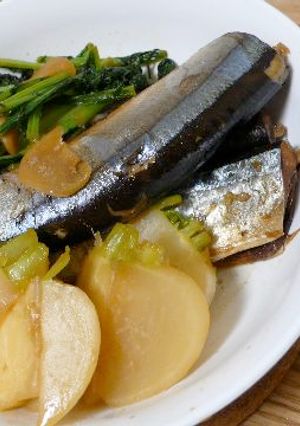 秋刀魚とかぶの煮物-レシピのメイン写真