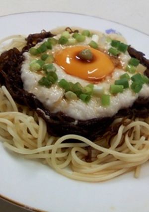 とろ～りつるん　とろろもずくの冷製パスタ-レシピのメイン写真