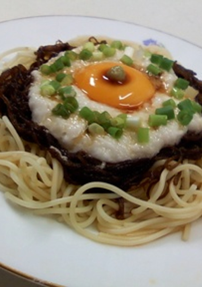 とろ～りつるん　とろろもずくの冷製パスタ-レシピのメイン写真