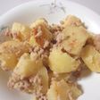 ジャガイモ甘肉味噌和え