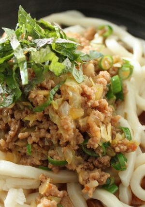 甘辛☆肉みそうどん-レシピのメイン写真