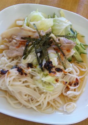 夏休みに！ぶっかけ冷しゃぶうどん！-レシピのメイン写真