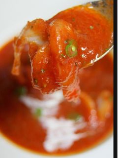 加熱なしで完熟トマトのスープ-レシピのメイン写真