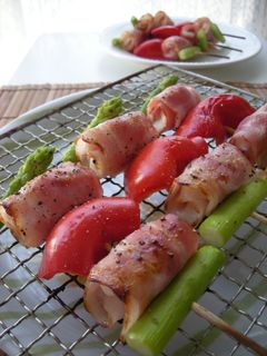 BBQに♪ホタテ貝柱とベーコンの串焼き-レシピのメイン写真