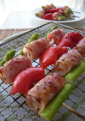 ＢＢＱに♪ホタテ貝柱とベーコンの串焼き-レシピのメイン写真