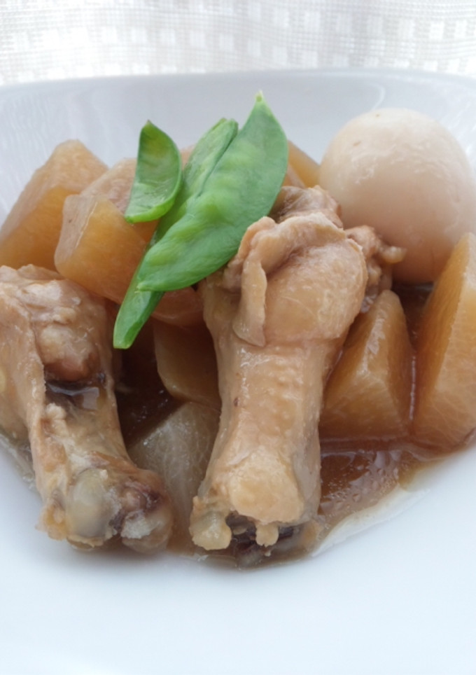 大根と手羽元のこってり煮物♪-レシピのメイン写真