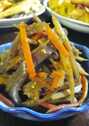 簡単おかず！こんにゃく入りきんぴらごぼう-レシピのメイン写真