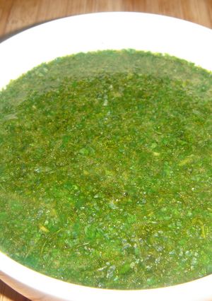 王様の野菜!モロヘイヤのスープ-レシピのメイン写真
