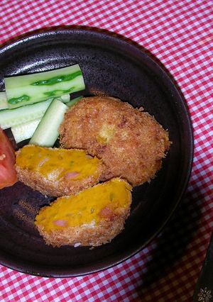 かぼちゃとソーセージのコロッケ-レシピのメイン写真