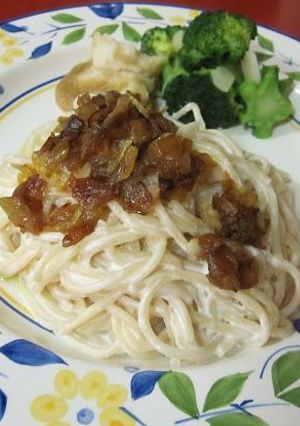 絶品☆飴色玉ネギのせヨーグルトパスタ❤-レシピのメイン写真