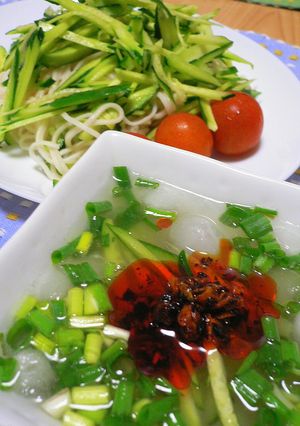 冷たい鶏塩出汁そうめん-レシピのメイン写真