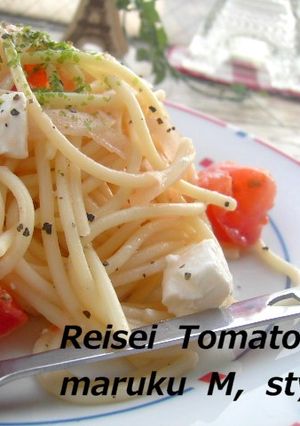 トマトとクリームチーズの冷製パスタ低カロ-レシピのメイン写真