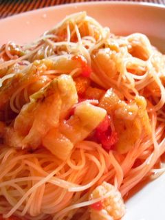 焼きなすトマトソースの冷製パスタ-レシピのメイン写真