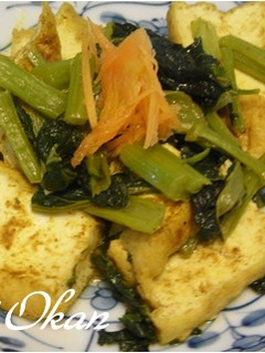 小松菜と厚揚げのカレー炒め煮-レシピのメイン写真