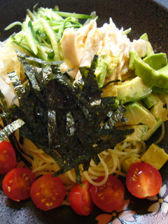 ゆずコショウ風味の冷製パスタ-レシピのメイン写真