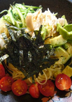 ゆずコショウ風味の冷製パスタ-レシピのメイン写真