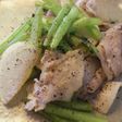 蕪と豚バラの炒め物