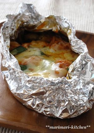 バーベキューにも♥豚キムチーズホイル焼き-レシピのメイン写真