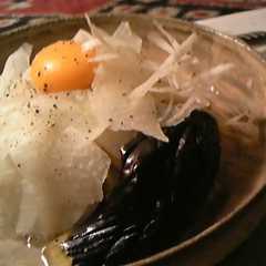 ゴマみそ冷製パスタ　～茄子と卵黄添え～-レシピのメイン写真