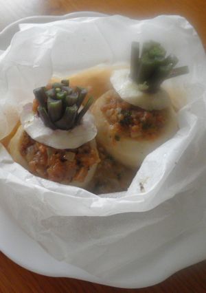 かぶの肉詰めレンジ蒸し-レシピのメイン写真