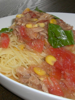トマトとツナの冷たいスパゲティ-レシピのメイン写真