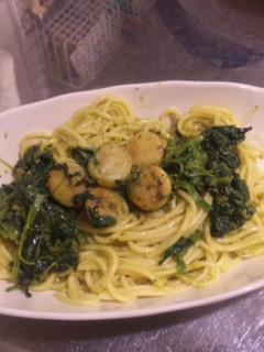 ホタテとほうれん草のパスタ-レシピのメイン写真
