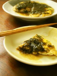 かに玉のあおさ(アーサ)餡かけ-レシピのメイン写真