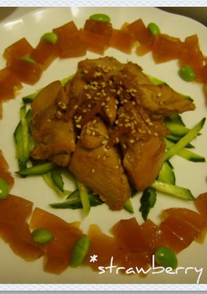 鶏の照り煮☆簡単にこごりで涼しげ夏気分！-レシピのメイン写真