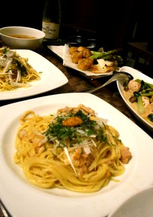 瓶詰ウニとツナの和風クリームパスタ-レシピのメイン写真