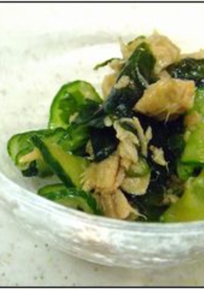ツナとキュウリとワカメの和え物-レシピのメイン写真