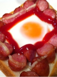 ウインナーエッグトースト-レシピのメイン写真