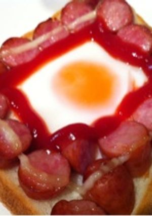 ウインナーエッグトースト-レシピのメイン写真