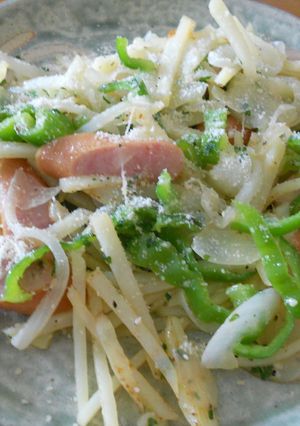 ウインナｰと細切り野菜のチーズ炒め-レシピのメイン写真