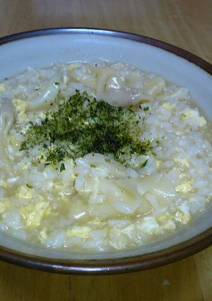 パパでも作れる！ワンタン入り簡単中華粥-レシピのメイン写真