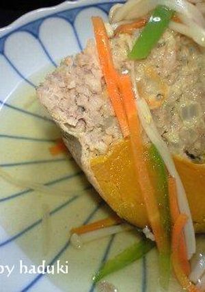 坊ちゃんカボチャの肉詰め和風あんかけ-レシピのメイン写真